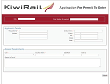 Tablet Screenshot of forms.kiwirail.co.nz